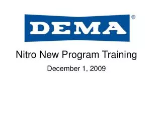 Nitro New Program Training