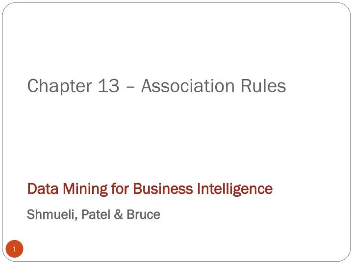 chapter 13 association rules