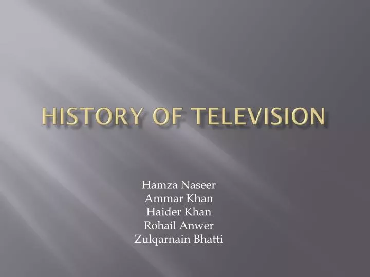 history of television