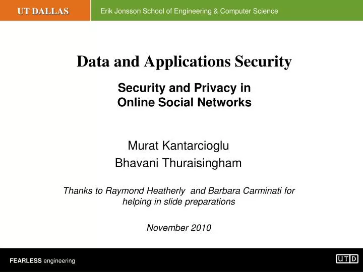 data and applications security security and privacy in online social networks