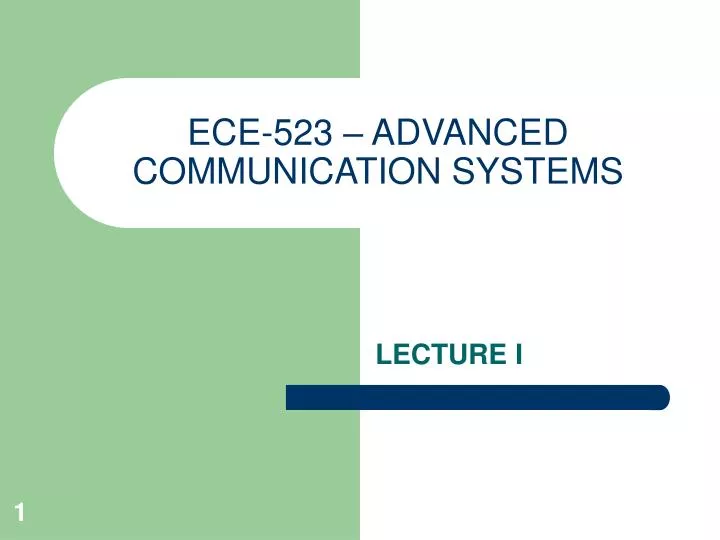 ece 523 advanced communication systems