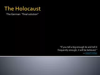 The Holocaust