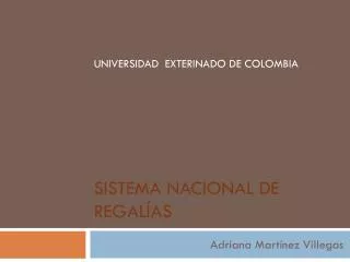 sistema nacional de regal as