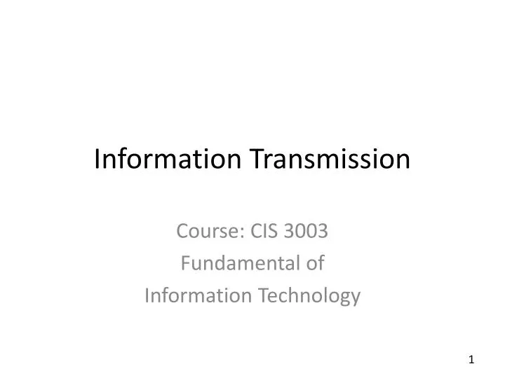 information transmission