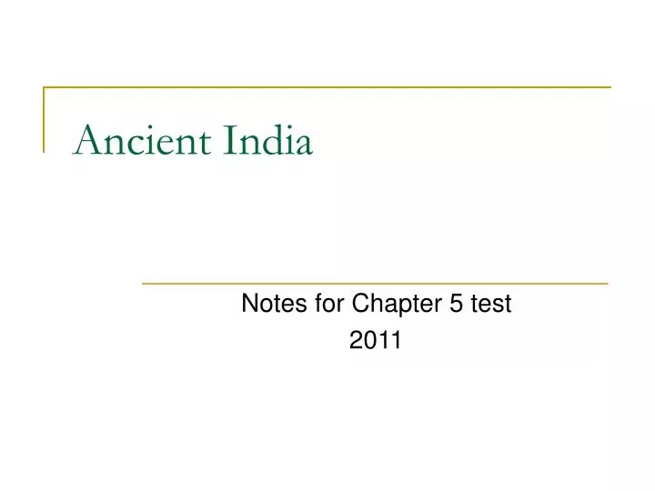 ancient india