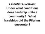 Hardship- Events from news/history - slide 1