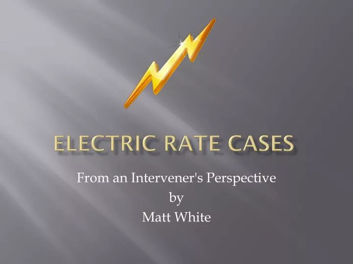 electric rate cases