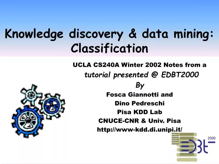 knowledge discovery data mining classification