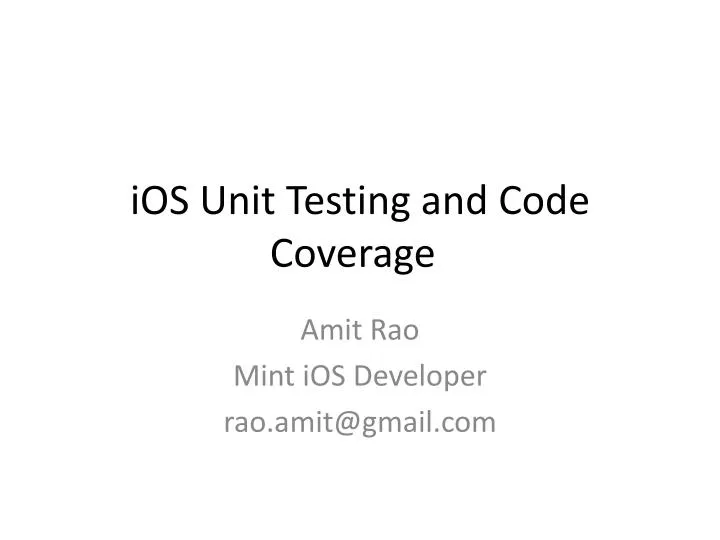 ios unit testing and code coverage