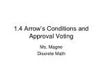 1.4 Arrow’s Conditions and Approval Voting - slide 1