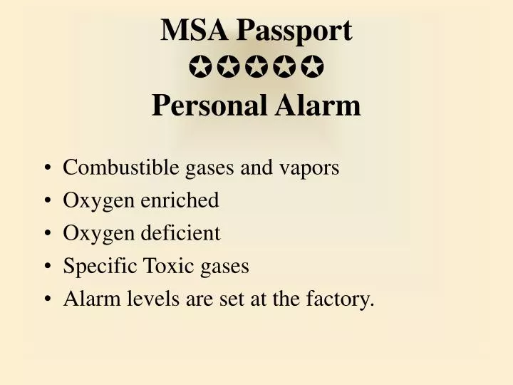 msa passport personal alarm