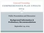 Concord Township Comprehensive Plan Update 2014: Key Findings & Future Recommendations - slide 1