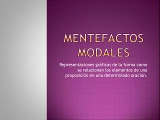 mentefactos modales