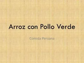 arroz con pollo verde