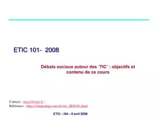 etic 101 2008