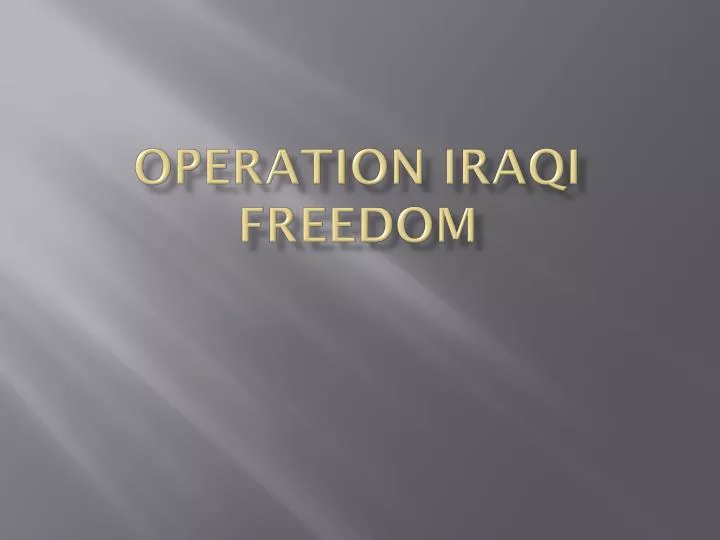operation iraqi freedom