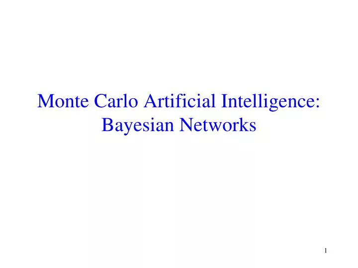 monte carlo artificial intelligence bayesian networks