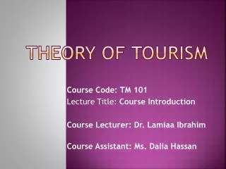 Theory of Tourism