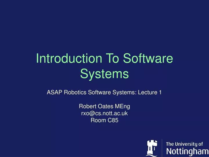 introduction to software systems