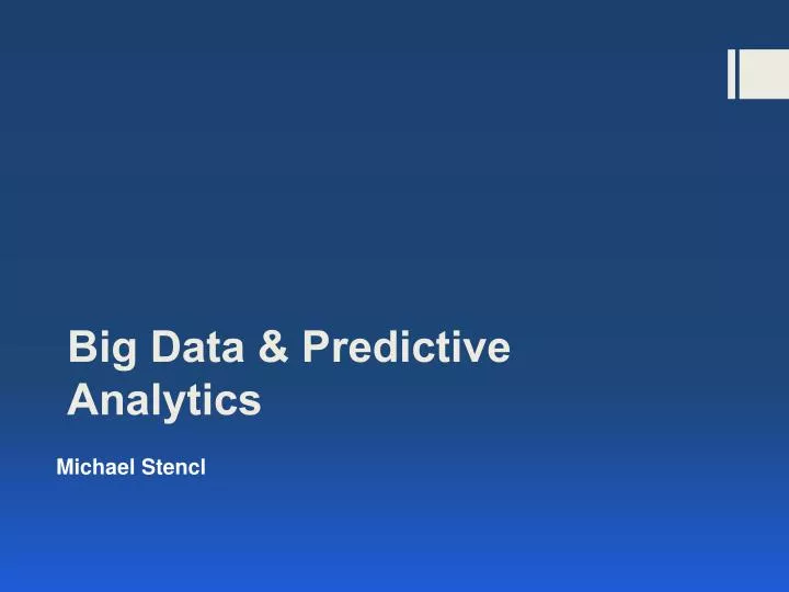 big data predictive analytics