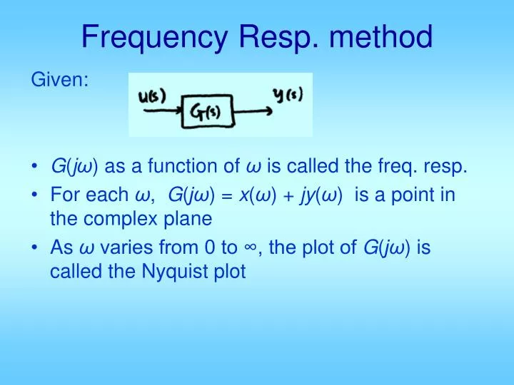 frequency resp method