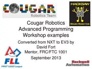 Cougar Robotics Advanced Programming Workshop examples