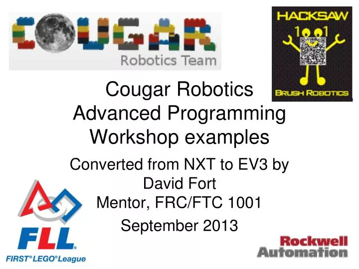 cougar robotics advanced programming workshop examples