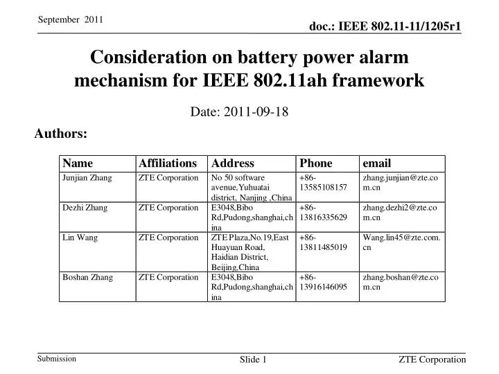 consideration on battery power alarm mechanism for ieee 802 11ah framework