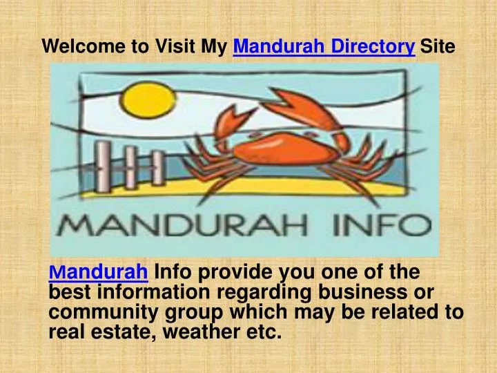 welcome to visit my mandurah directory site