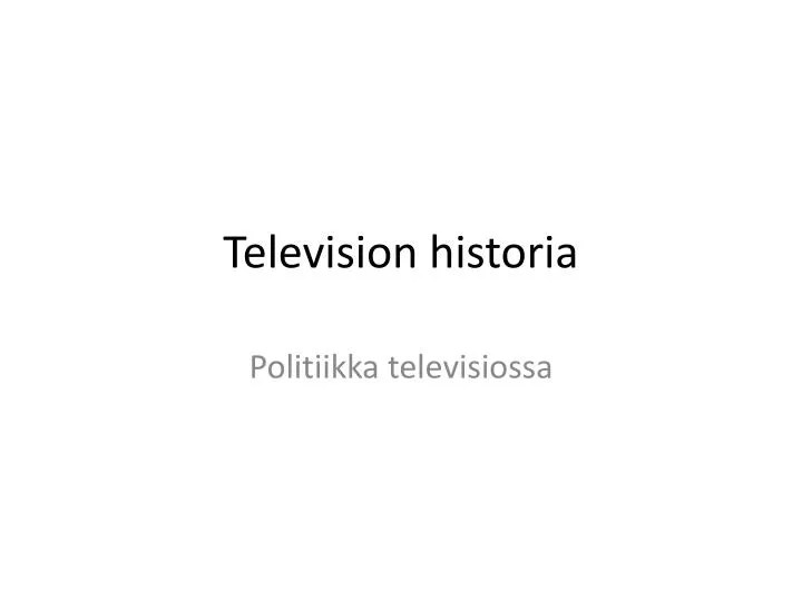 television historia