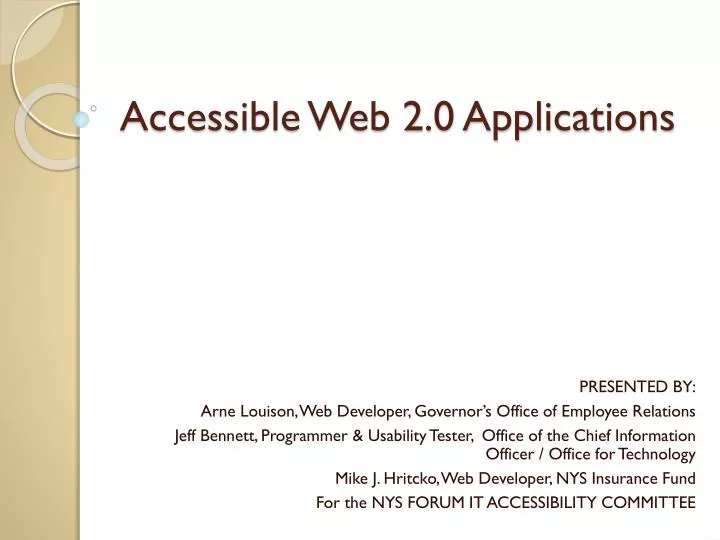 accessible web 2 0 applications