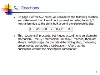 S N 1 Reactions