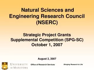 What are Strategic Project Grants (SPG-SC)?