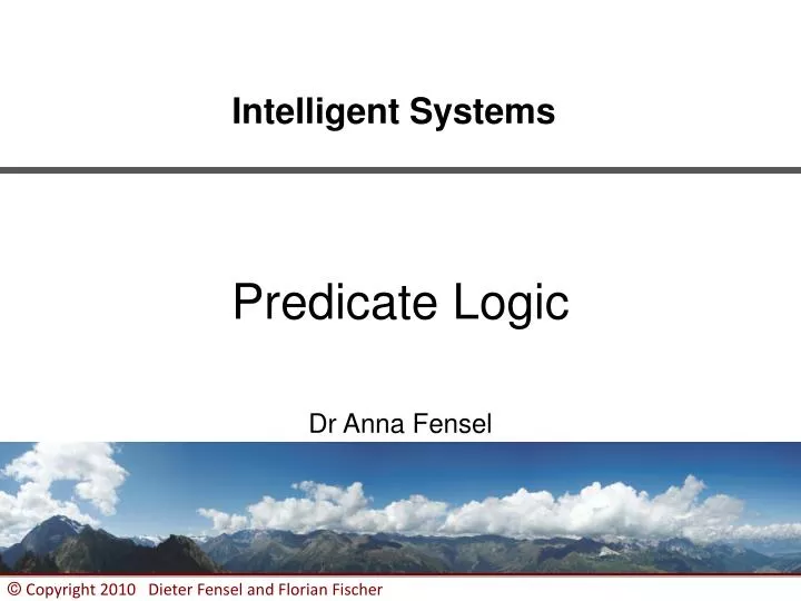 predicate logic dr anna fensel