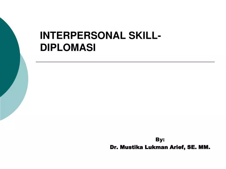 interpersonal skill diplomasi