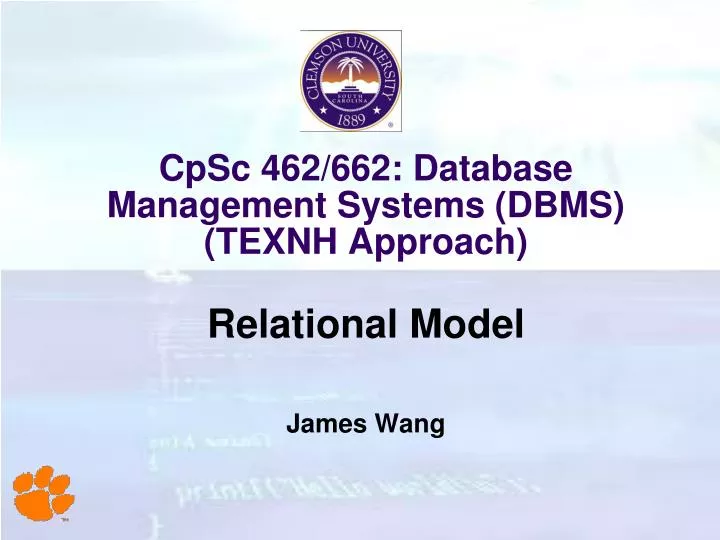 cpsc 462 662 database management systems dbms texnh approach