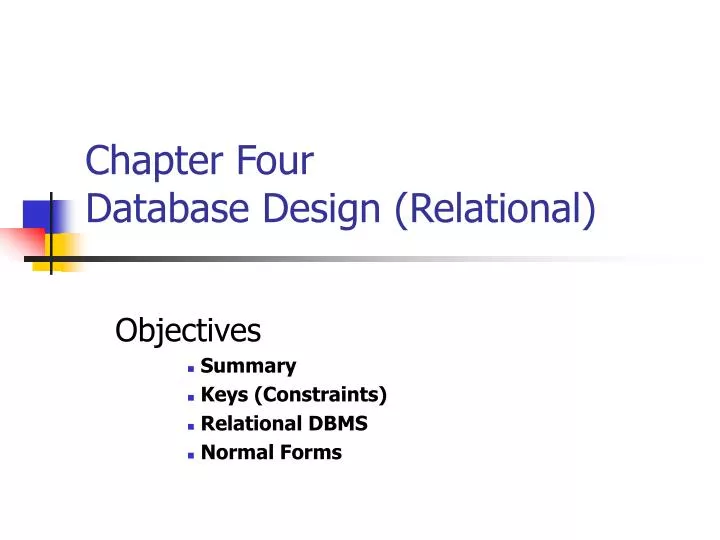 chapter four database design relational