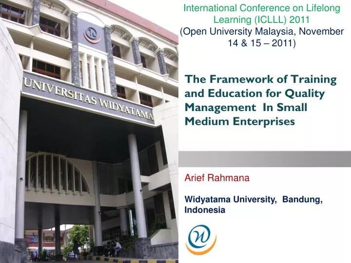 the framework of training and education for quality management in small medium enterprises