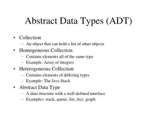 Abstract Data Types (ADT)