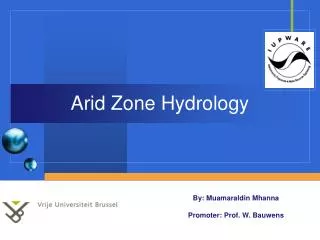 Arid Zone Hydrology