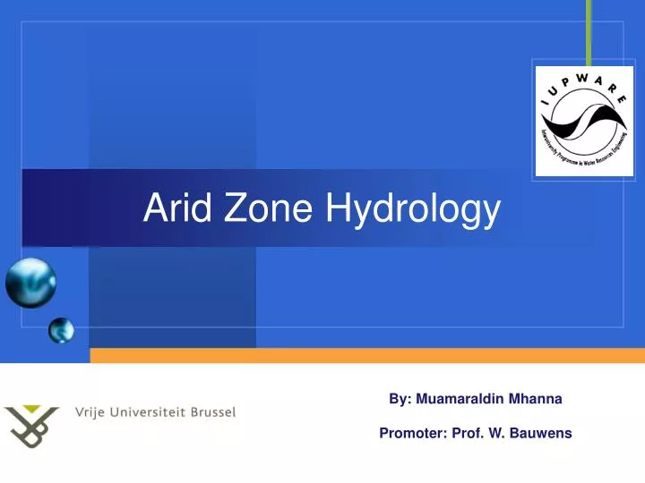 arid zone hydrology