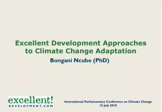 Excellent Development Approaches to Climate Change Adaptation