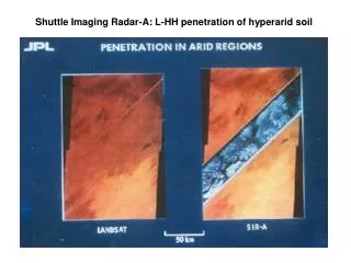 Shuttle Imaging Radar-A: L-HH penetration of hyperarid soil