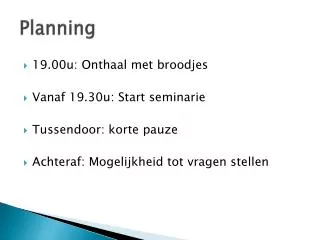 planning