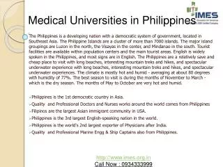 Medical Universities in Philippines