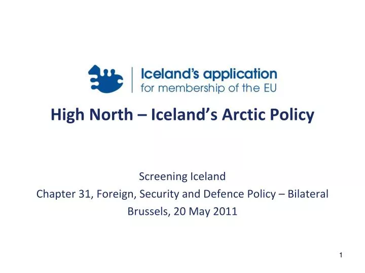 high north iceland s arctic policy