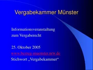 vergabekammer m nster