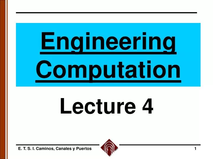engineering computation