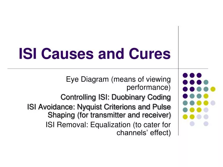 isi causes and cures