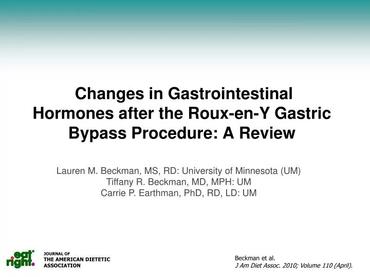 changes in gastrointestinal hormones after the roux en y gastric bypass procedure a review